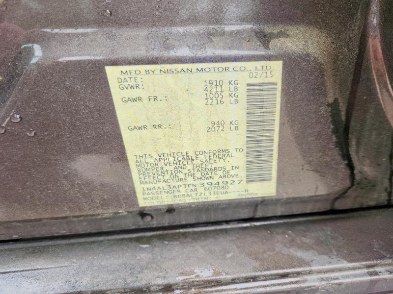 62240496 :رقم المزاد ، 1N4AL3AP3FN394927 vin ، 2015 Nissan Altima مزاد بيع