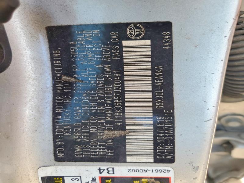 Aukcja sprzedaży 2007 Toyota Avalon, vin: 4T1BK36B57U200481, numer aukcji: 61386556