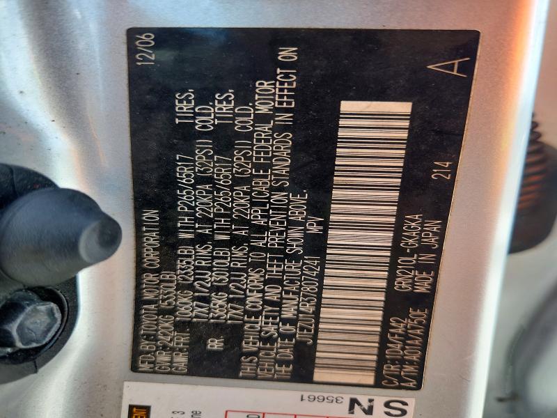Aukcja sprzedaży 2007 Toyota 4runner, vin: JTEZU14R378074241, numer aukcji: 61908446