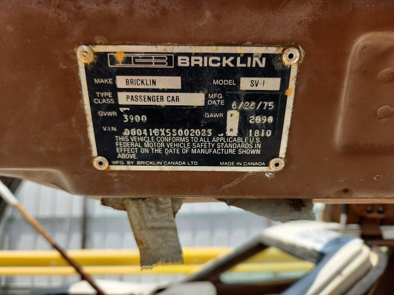 Продажа на аукционе авто 1975 Bricklan Sv-1, vin: 00041BX5S002023, номер лота: 62231296