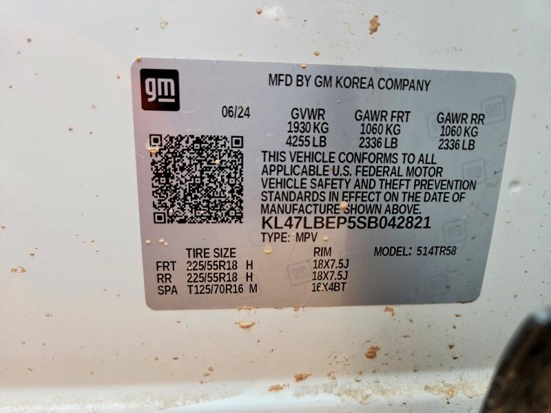 61399036 :رقم المزاد ، KL47LBEP5SB042821 vin ، 2025 Buick Envista مزاد بيع