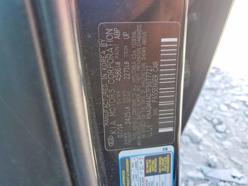 Aukcja sprzedaży 2015 Kia Optima, vin: KNAGM4AD7F5077727, numer aukcji: 59965786