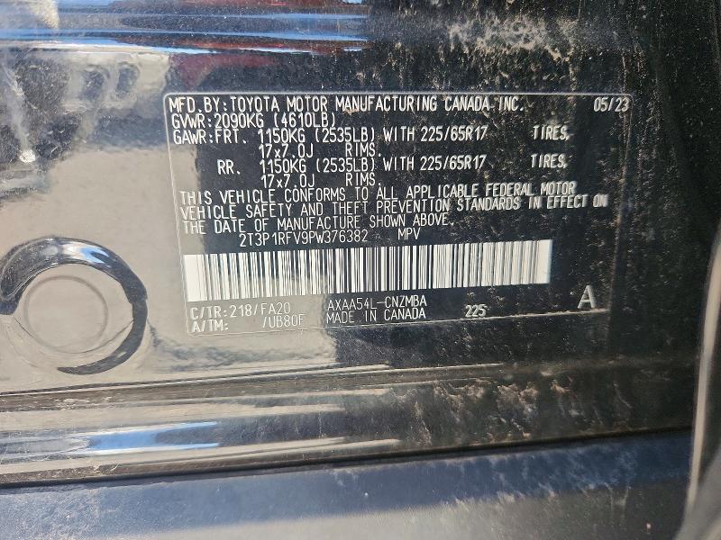 Aukcja sprzedaży 2023 Toyota Rav4, vin: 2T3P1RFV9PW376382, numer aukcji: 60970646