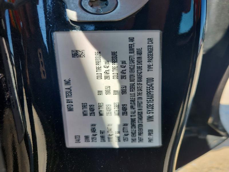 Aukcja sprzedaży 2023 Tesla Model 3, vin: 5YJ3E1EAXPF554700, numer aukcji: 59076156