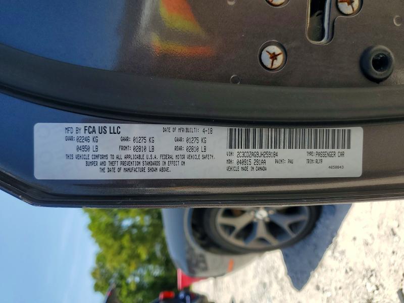 Продажа на аукционе авто 2018 Dodge Challenger, vin: 2C3CDZAG9JH259184, номер лота: 61910346
