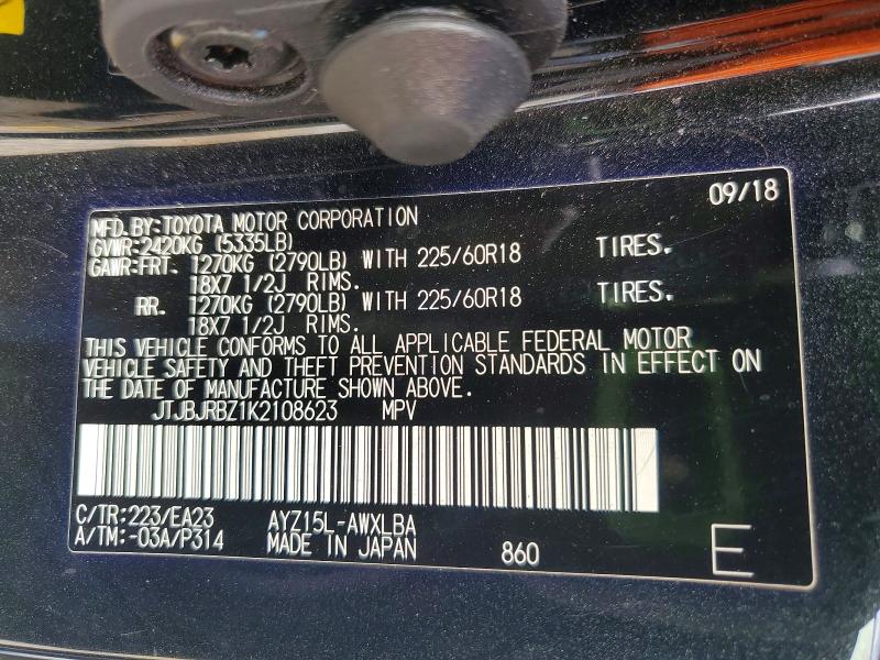 Продаж на аукціоні авто 2019 Lexus Nx, vin: JTJBJRBZ1K2108623, номер лоту: 61625656