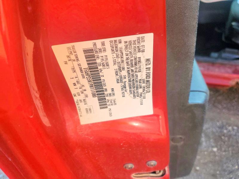 2009 Ford Focus მანქანა იყიდება აუქციონზე, vin: 1FAHP35N19W111080, აუქციონის ნომერი: 59907596
