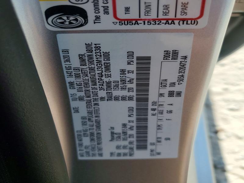 2016 Ford Fiesta მანქანა იყიდება აუქციონზე, vin: 3FADP4AJ3GM123381, აუქციონის ნომერი: 61216496