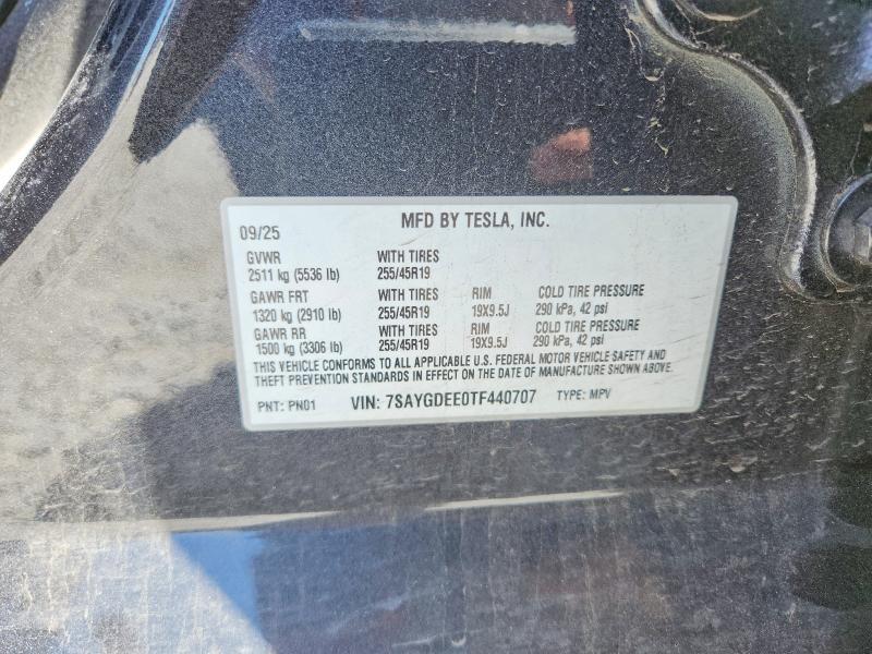 Продаж на аукціоні авто 2026 Tesla Model Y, vin: 7SAYGDEE0TF440707, номер лоту: 62255386