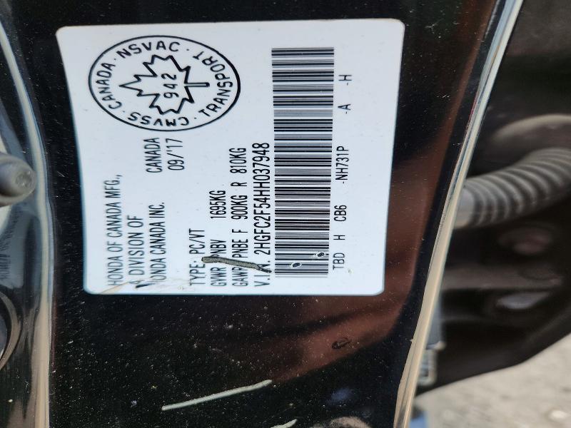2017 Honda Civic მანქანა იყიდება აუქციონზე, vin: 2HGFC2F54HH037948, აუქციონის ნომერი: 60969366
