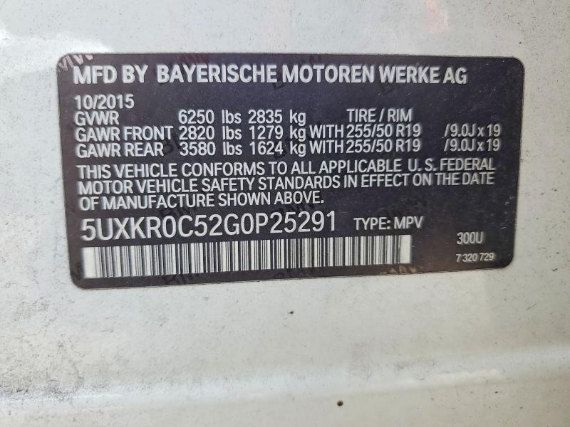 Продажа на аукционе авто 2016 Bmw X5, vin: 5UXKR0C52G0P25291, номер лота: 61608156