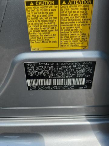 Продаж на аукціоні авто 2008 Lexus Gs, vin: JTHBE96S880038559, номер лоту: 59817966