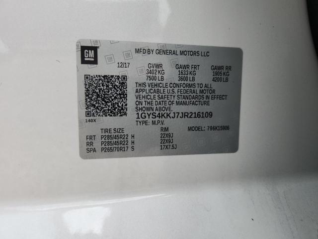 Продажа на аукционе авто 2018 Cadillac Escalade, vin: 1GYS4KKJ7JR216109, номер лота: 61937156