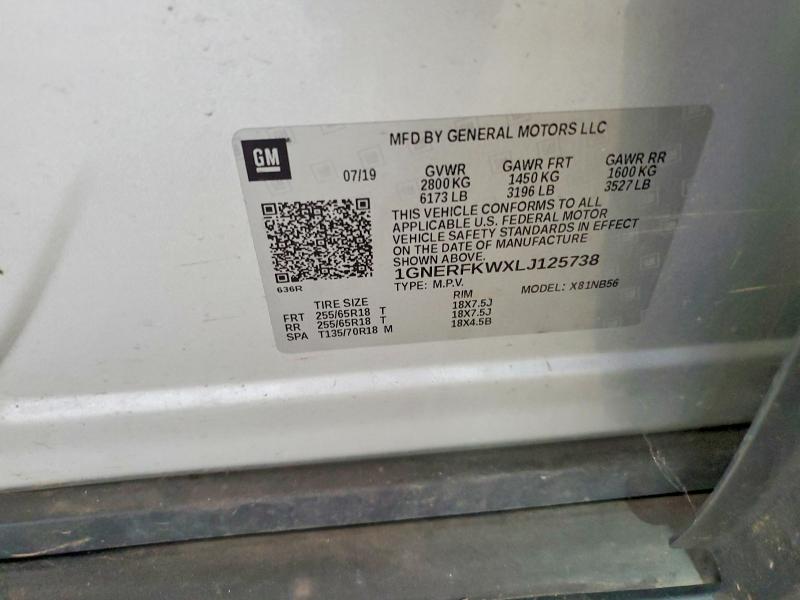 60321836 :رقم المزاد ، 1GNERFKWXLJ125738 vin ، 2020 Chevrolet 1500 Regular Cab مزاد بيع