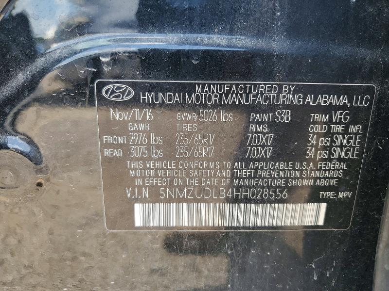 Продажа на аукционе авто 2017 Hyundai Santa Fe Sport, vin: 5NMZUDLB4HH028556, номер лота: 59612576