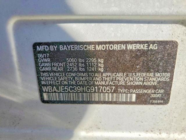 Aukcja sprzedaży 2017 Bmw 540, vin: WBAJE5C39HG917057, numer aukcji: 61581536