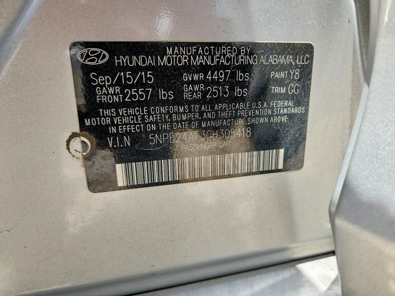Продаж на аукціоні авто 2016 Hyundai Sonata, vin: 5NPE24AF3GH305418, номер лоту: 59870986