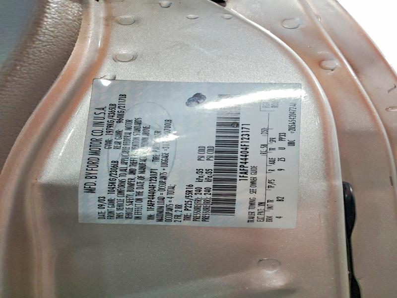 59864406 :رقم المزاد ، 1FAFP44404F123171 vin ، 2004 Ford Mustang مزاد بيع