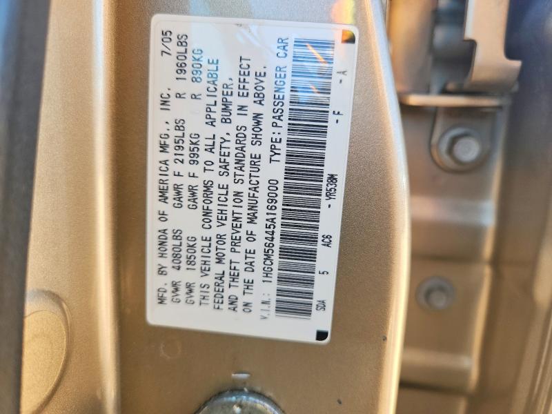 Продажа на аукционе авто 2005 Honda Accord, vin: 1HGCM56445A169000, номер лота: 61226046