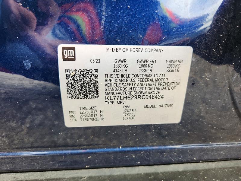 Aukcja sprzedaży 2024 Chevrolet Trax, vin: KL77LHE29RC046434, numer aukcji: 60594846