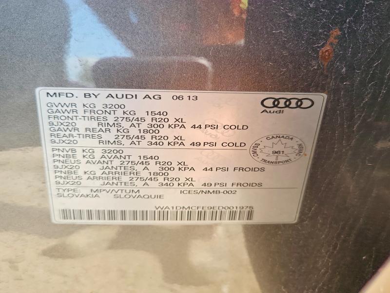 Продажа на аукционе авто 2014 Audi Q7, vin: WA1DMCFE9ED001975, номер лота: 60239686