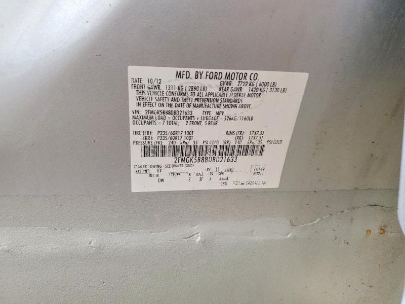 Продажа на аукционе авто 2013 Ford Flex, vin: 2FMGK5B88DBD21633, номер лота: 60975986