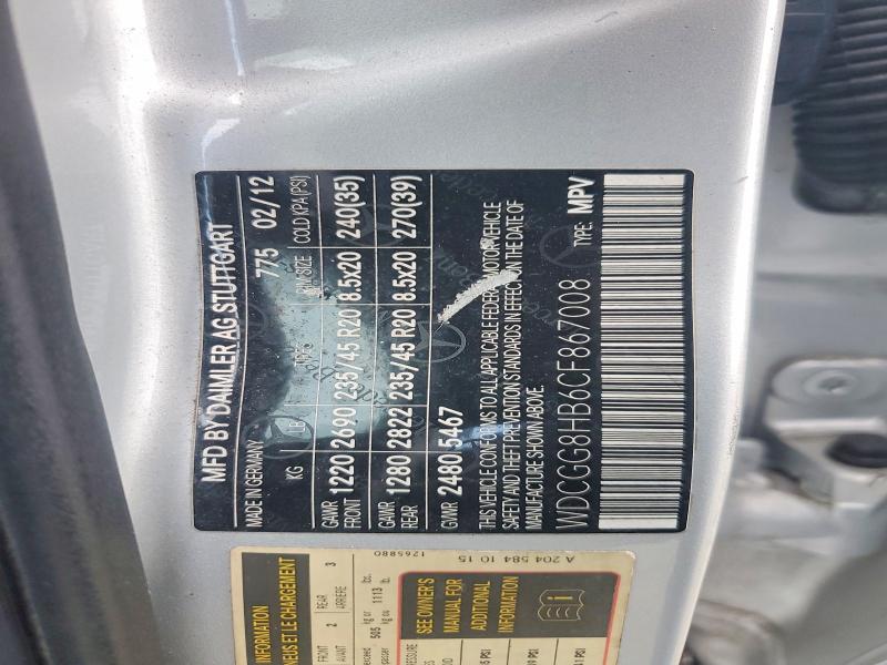 Продажа на аукционе авто 2012 Mercedes-benz Glk, vin: WDCGG8HB6CF867008, номер лота: 60781666