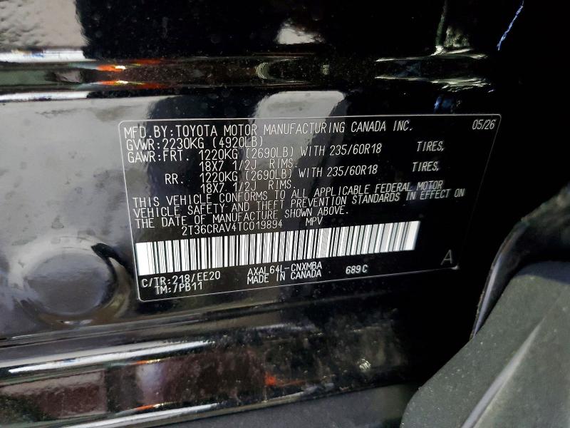 Aukcja sprzedaży 2026 Toyota Rav4, vin: 2T36CRAV4TC019894, numer aukcji: 59172806
