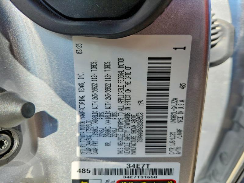 Продажа на аукционе авто 2025 Toyota Sequoia, vin: 7SVAAABA6SX060538, номер лота: 59626076