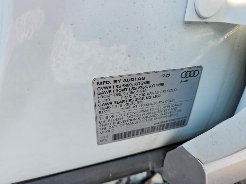 Aukcja sprzedaży 2021 Audi Q5, vin: WA1BAAFY0M2041449, numer aukcji: 62515476