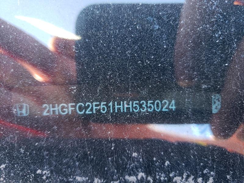 63424406 :رقم المزاد ، 2HGFC2F51HH535024 vin ، 2017 Honda Civic مزاد بيع