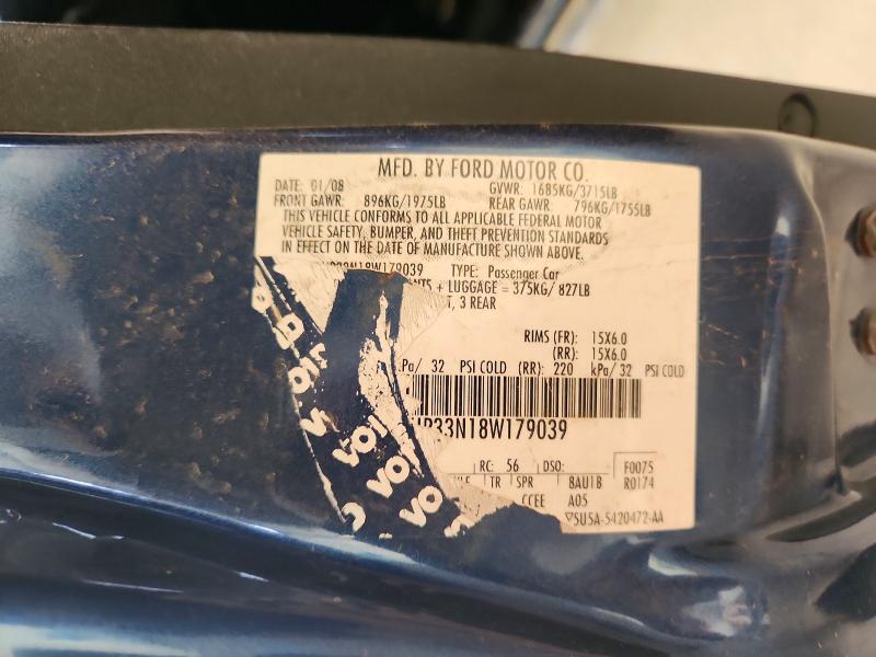 60385626 :رقم المزاد ، 1FAHP33N18W179039 vin ، 2008 Ford Focus مزاد بيع