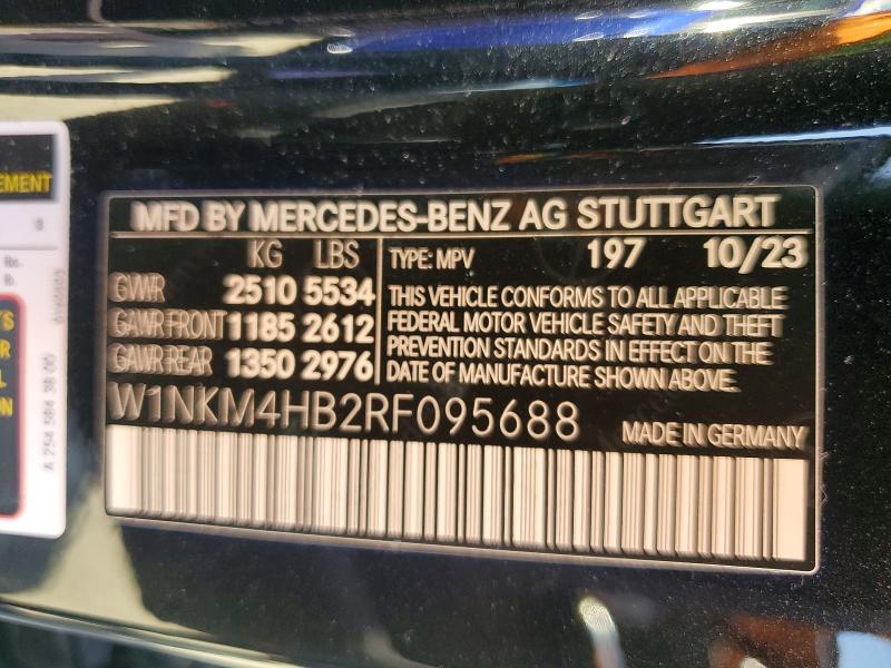 60836476 :رقم المزاد ، W1NKM4HB2RF095688 vin ، 2024 Mercedes-benz Glc مزاد بيع