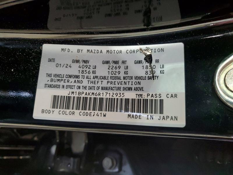 Продажа на аукционе авто 2024 Mazda 3, vin: JM1BPAKM6R1712935, номер лота: 60988356