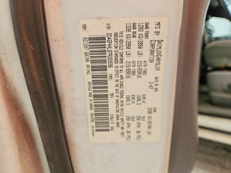 Aukcja sprzedaży 2007 Dodge Grand Caravan, vin: 2D4GP44L87R269596, numer aukcji: 61496416