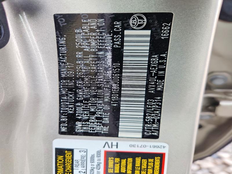 Продажа на аукционе авто 2018 Toyota Avalon Hybrid, vin: 4T1BD1EB3JU061510, номер лота: 62708346
