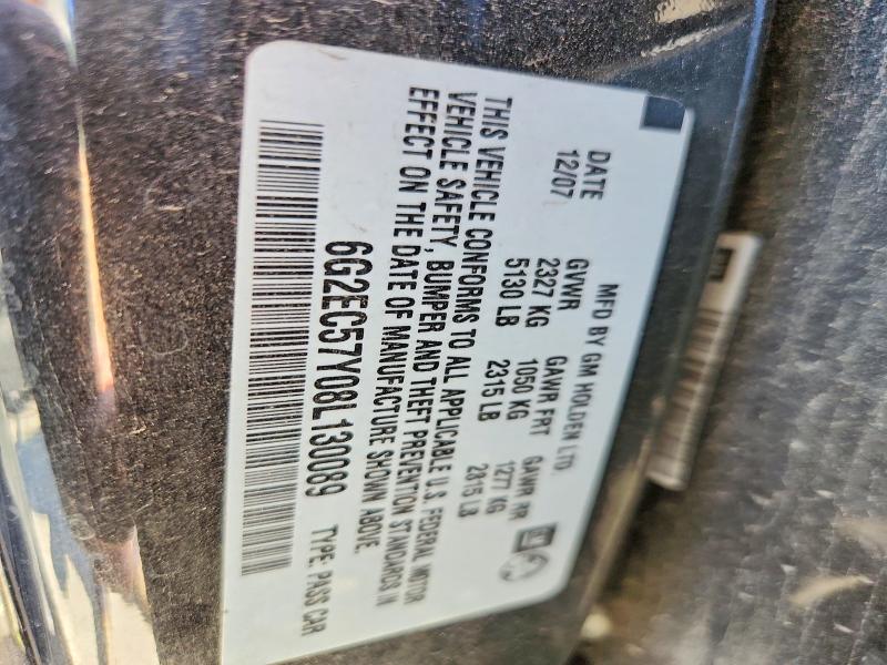 63551566 :رقم المزاد ، 6G2EC57Y08L130089 vin ، 2008 Pontiac G8 Gt مزاد بيع