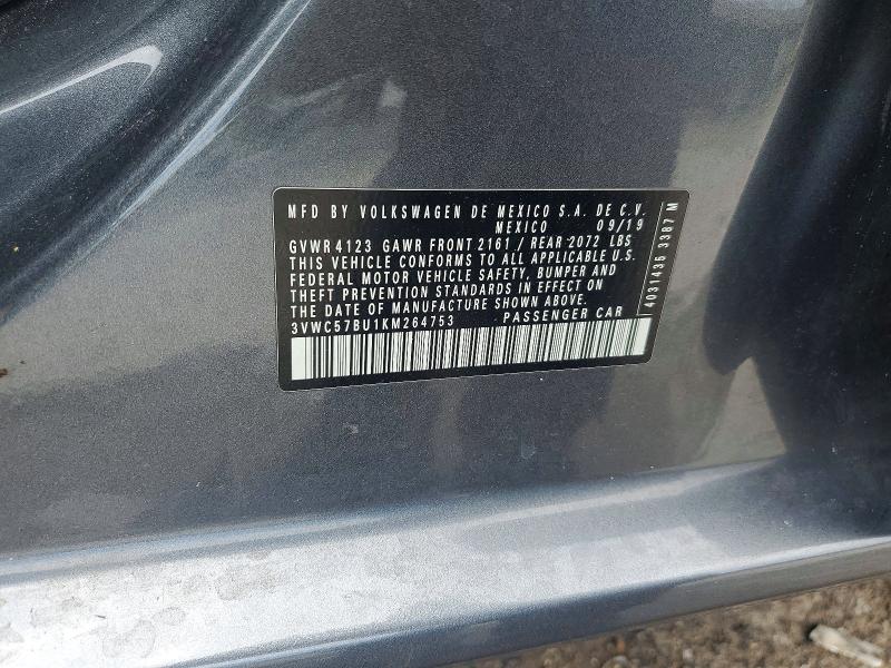 Продажа на аукционе авто 2019 Volkswagen Jetta, vin: 3VWC57BU1KM264753, номер лота: 61920166