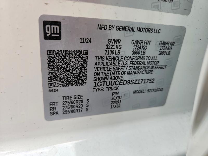 Auction sale of the 2025 Gmc Sierra, vin: 1GTUUCED9SZ171752, lot number: 61626056