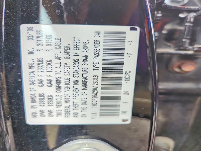 Продажа на аукционе авто 2009 Honda Accord, vin: 1HGCP26429A126349, номер лота: 61670316