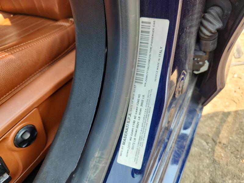 60840946 :رقم المزاد ، ZAM57YTAXJ1286239 vin ، 2018 Maserati Ghibli مزاد بيع