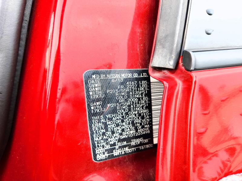 62973576 :رقم المزاد ، JN8AF5MV1DT223498 vin ، 2013 Nissan Juke مزاد بيع