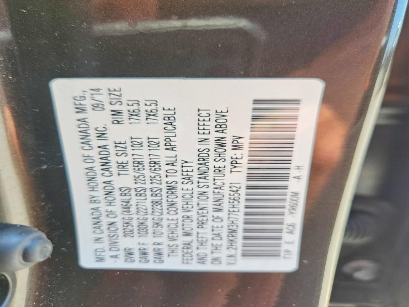 Aukcja sprzedaży 2014 Honda Cr-v, vin: 2HKRM3H77EH565421, numer aukcji: 59976296