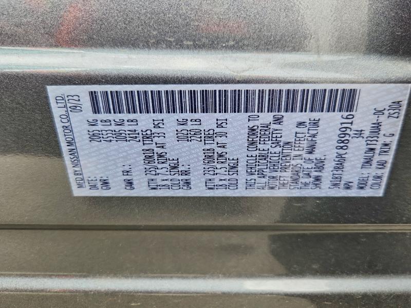 Aukcja sprzedaży 2023 Nissan Rogue, vin: 5N1BT3BA6PC889916, numer aukcji: 62580396