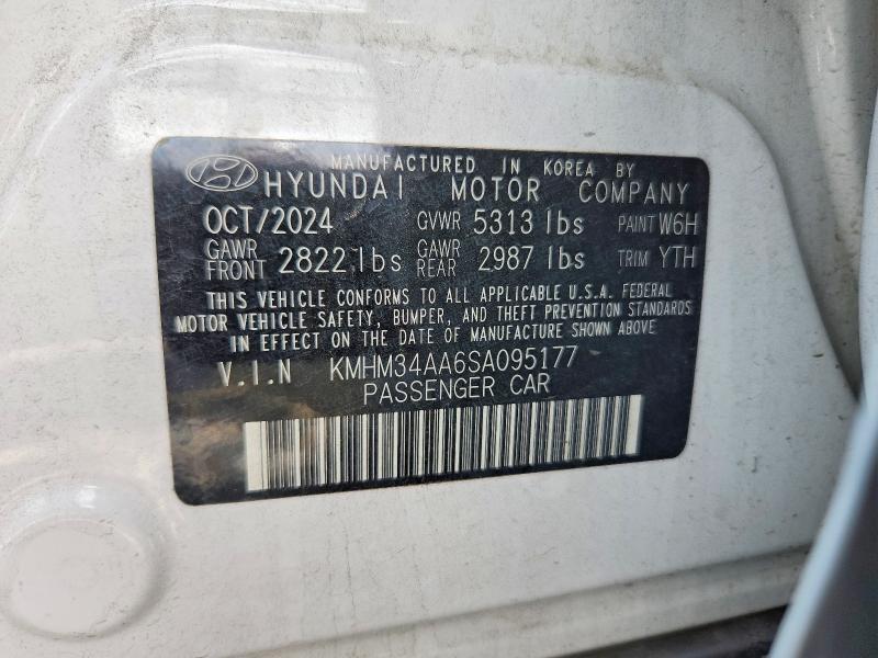62493366 :رقم المزاد ، KMHM34AA6SA095177 vin ، 2025 Hyundai Ioniq 6 مزاد بيع