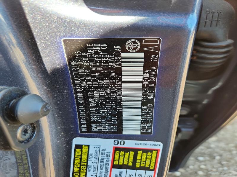 59958596 :رقم المزاد ، 2T1BURHE3GC486787 vin ، 2016 Toyota Corolla مزاد بيع