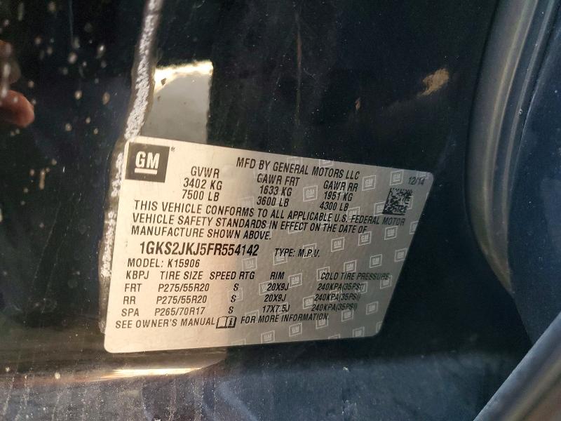 Aukcja sprzedaży 2015 Gmc Yukon Xl, vin: 1GKS2JKJ5FR554142, numer aukcji: 60230316