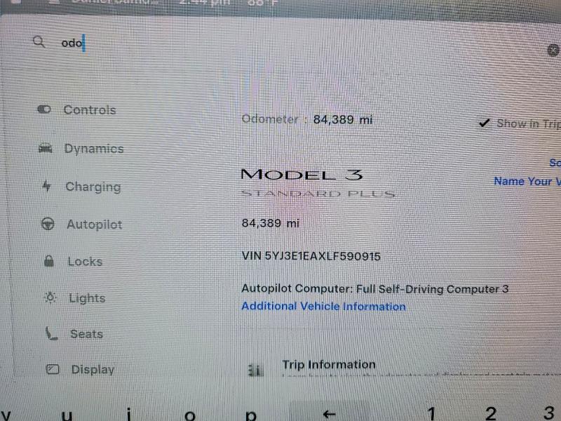 61312326 :رقم المزاد ، 5YJ3E1EAXLF590915 vin ، 2020 Tesla Model 3 مزاد بيع