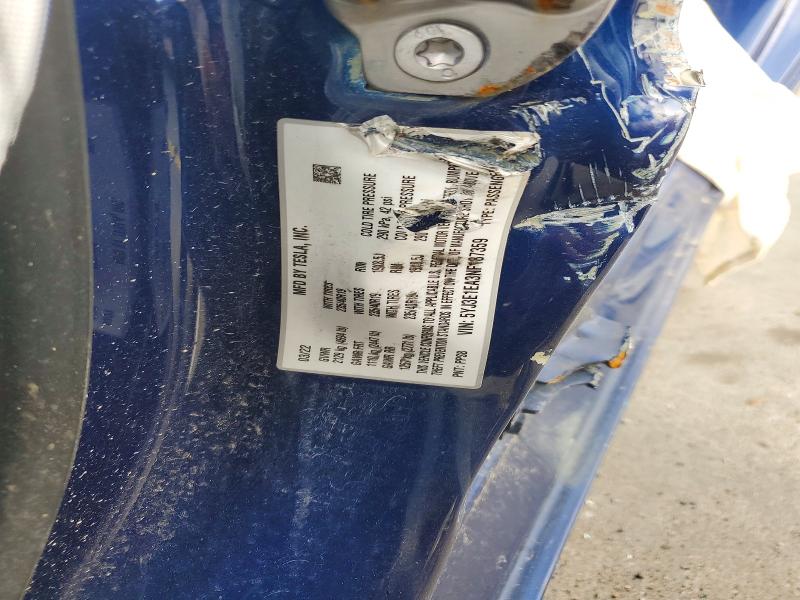 60438896 :رقم المزاد ، 5YJ3E1EA3NF187359 vin ، 2022 Tesla Model 3 مزاد بيع
