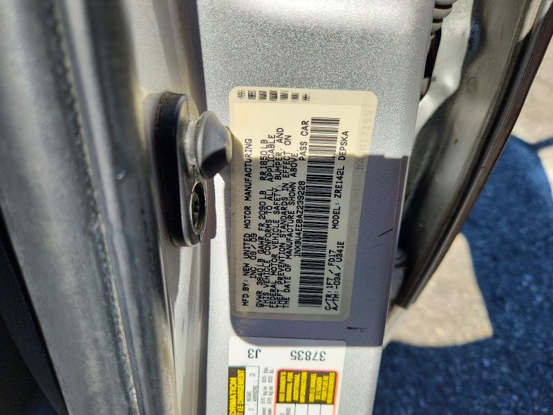 62272676 :رقم المزاد ، 1NXBU4EE8AZ239228 vin ، 2010 Toyota Corolla مزاد بيع